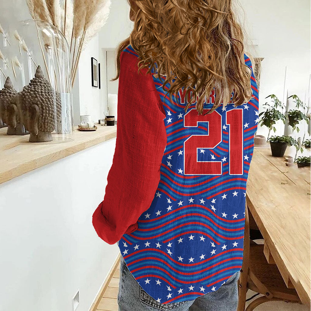 2026 World Football Host Country United States Custom Women Casual Shirt