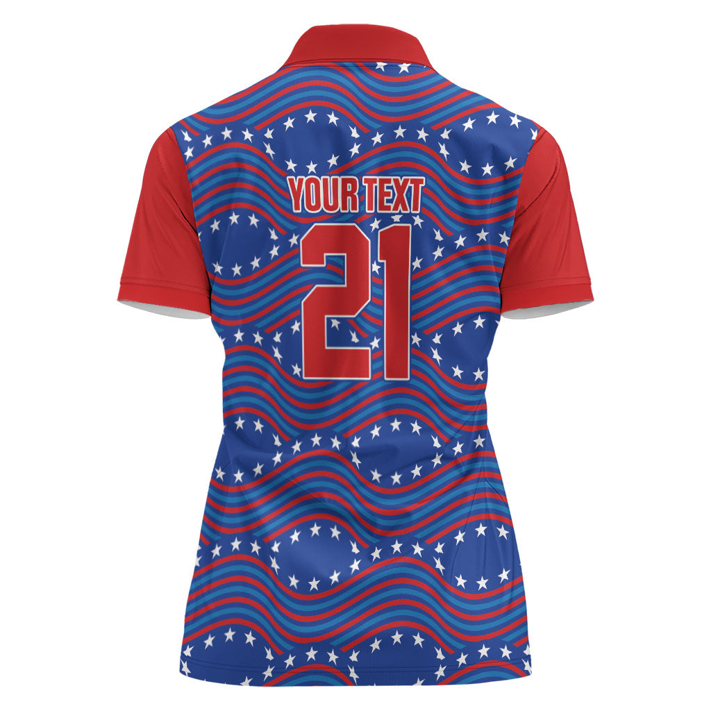 2026 World Football Host Country United States Custom Women Polo Shirt