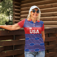 2026 World Football Host Country United States Custom Women Polo Shirt