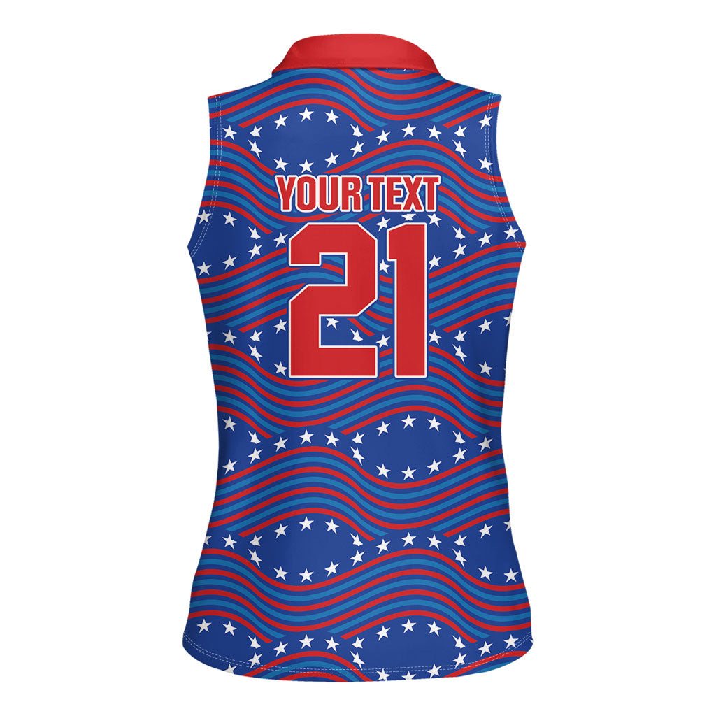 2026 World Football Host Country United States Custom Women Sleeveless Polo Shirt
