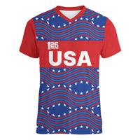 2026 World Football Host Country United States Custom Women V-Neck T-Shirt