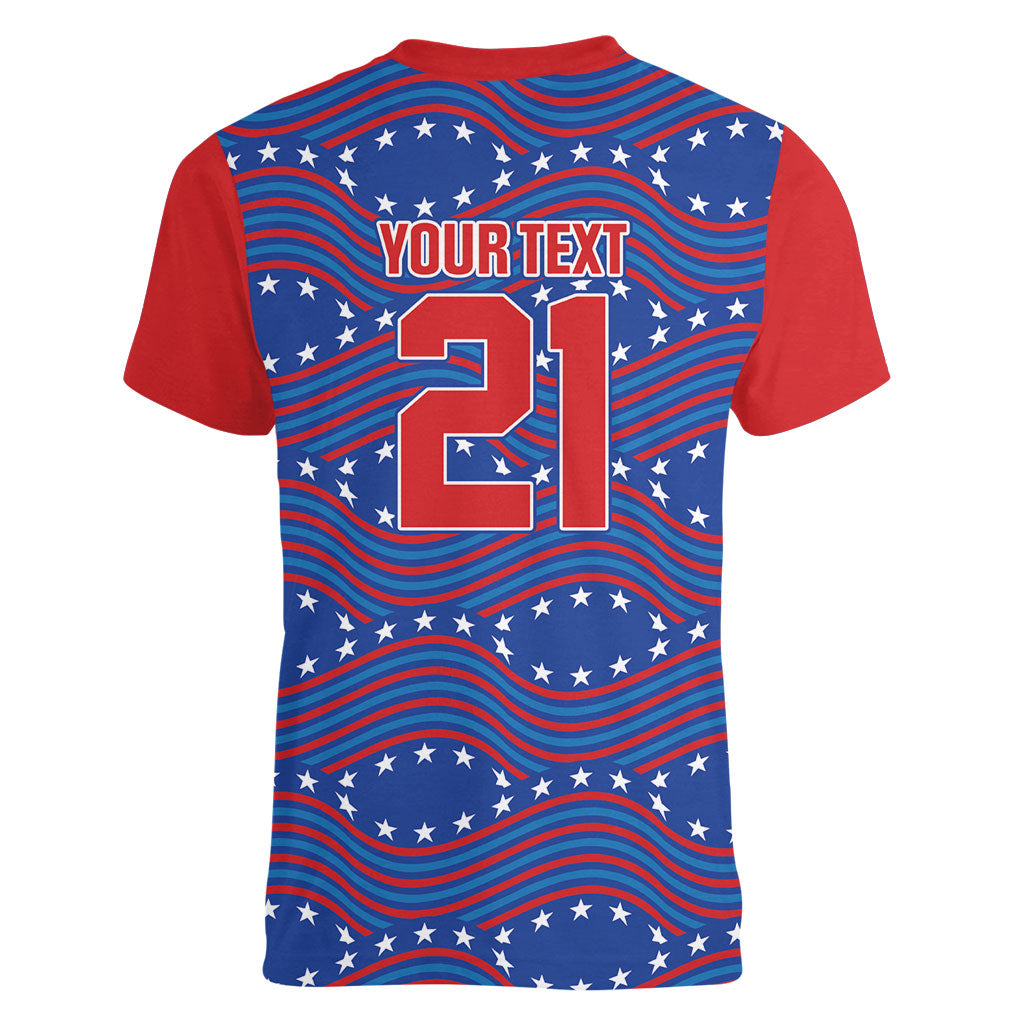 2026 World Football Host Country United States Custom Women V-Neck T-Shirt