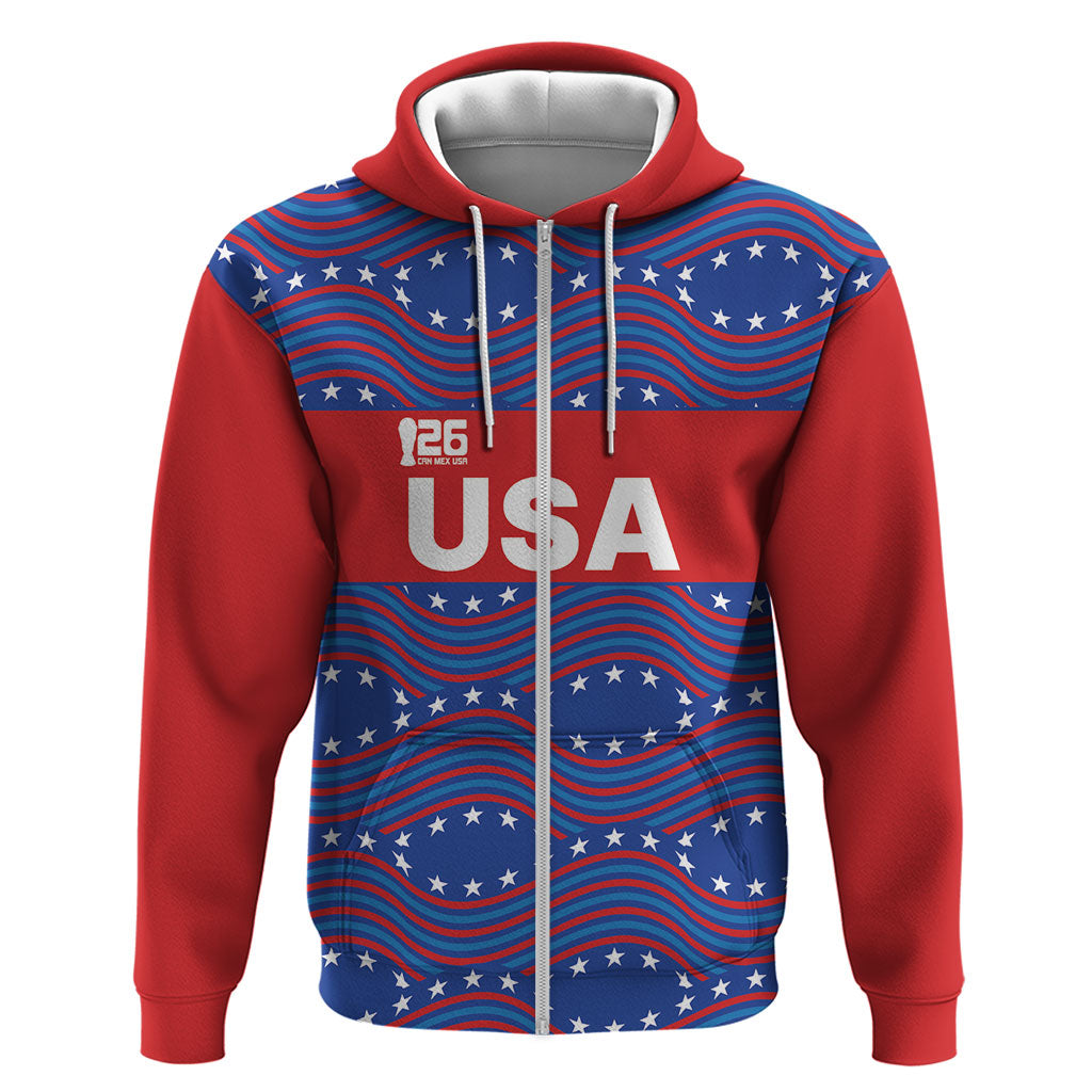 2026 World Football Host Country United States Custom Zip Hoodie