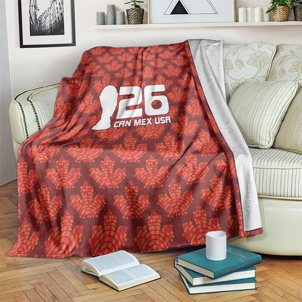 2026 World Football Host Country Canada Blanket