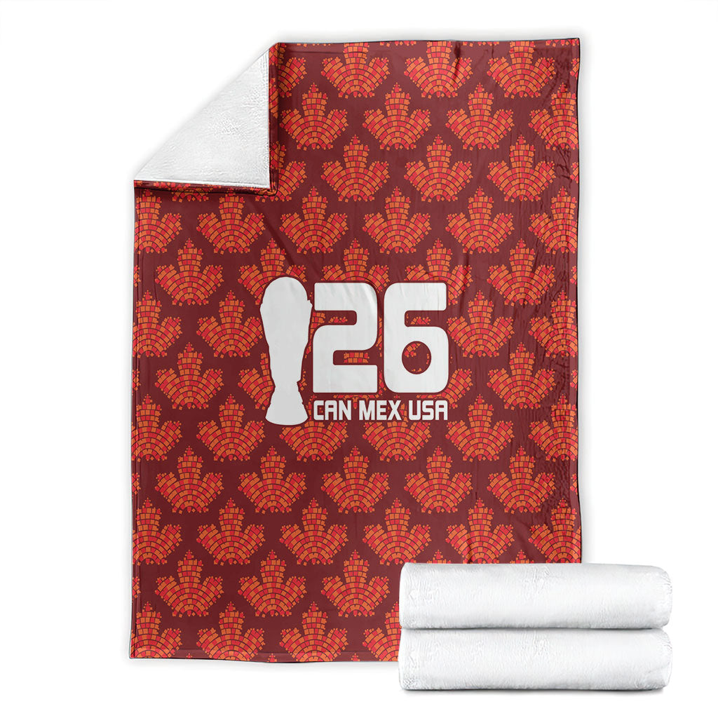 2026 World Football Host Country Canada Blanket