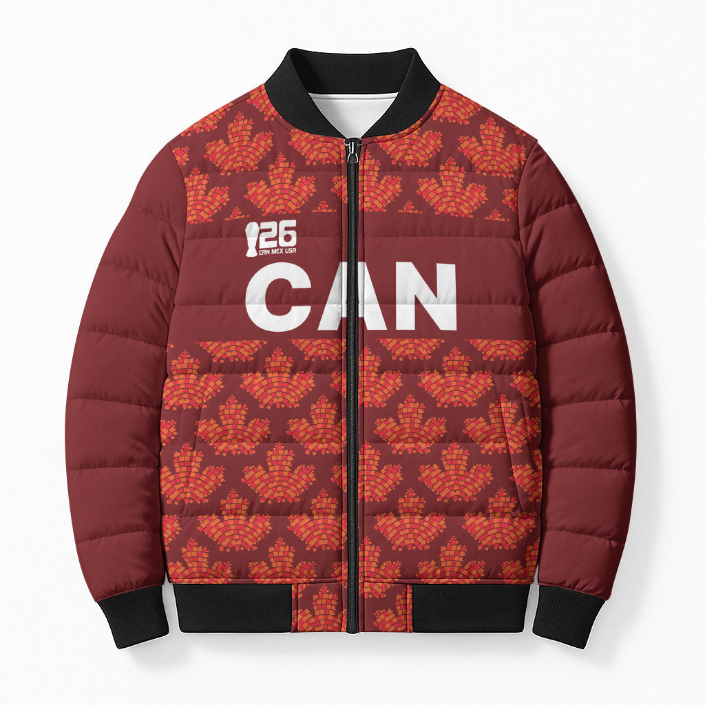 2026 World Football Host Country Canada Custom Bomber Puffer Jacket