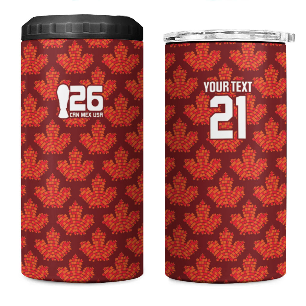 2026 World Football Host Country Canada Custom 4 in 1 Can Cooler Tumbler