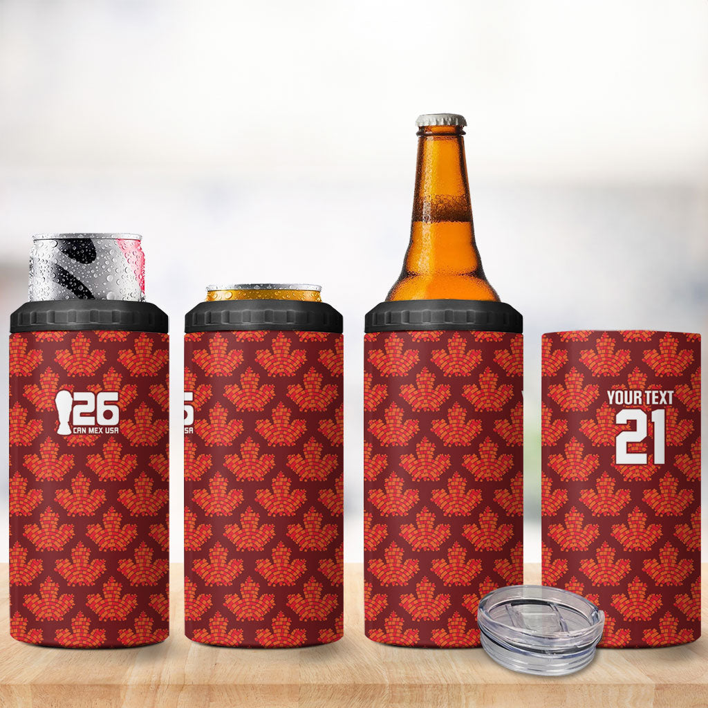 2026 World Football Host Country Canada Custom 4 in 1 Can Cooler Tumbler