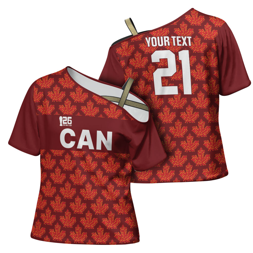 2026 World Football Host Country Canada Custom Cross Shoulder Shirt