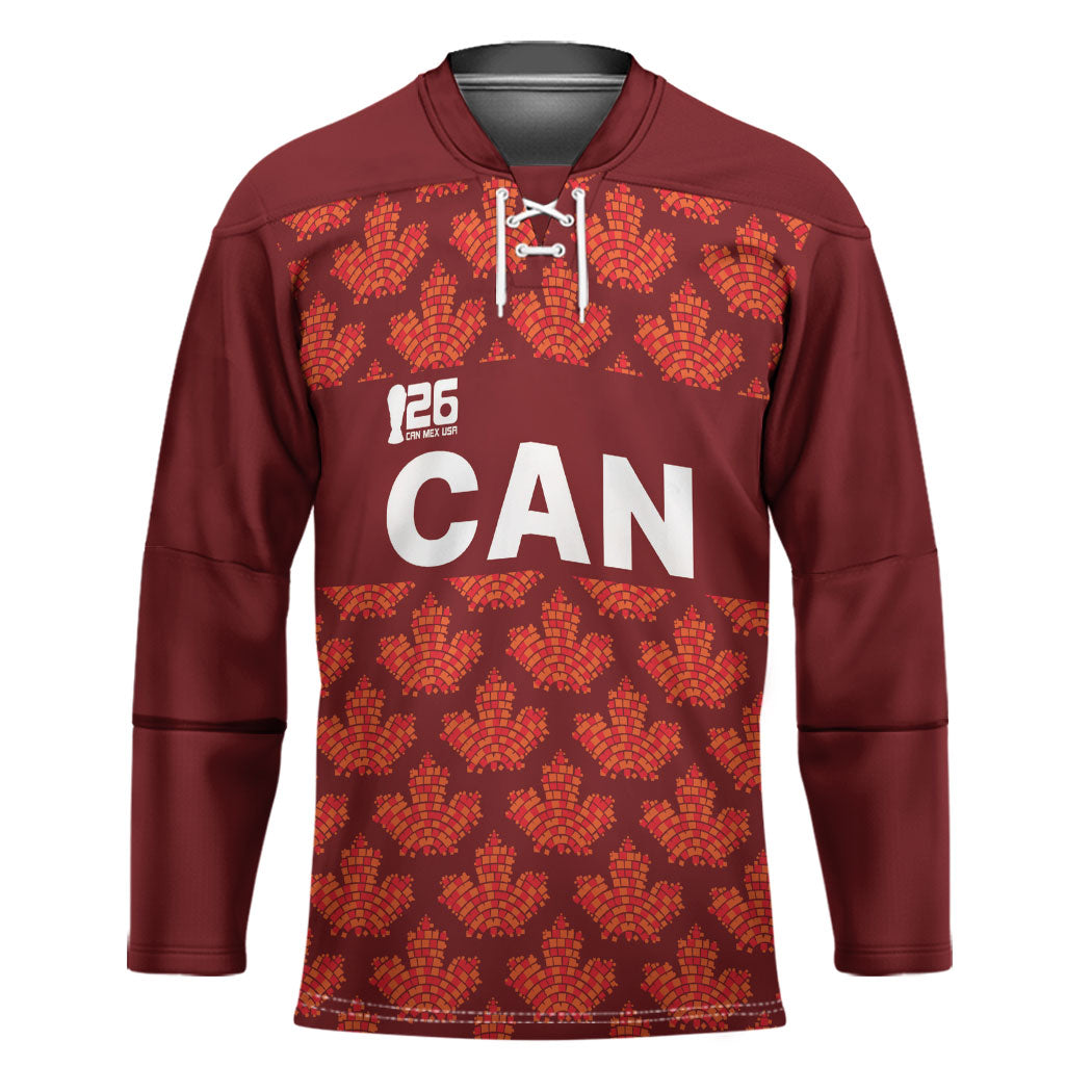 2026 World Football Host Country Canada Custom Hockey Jersey