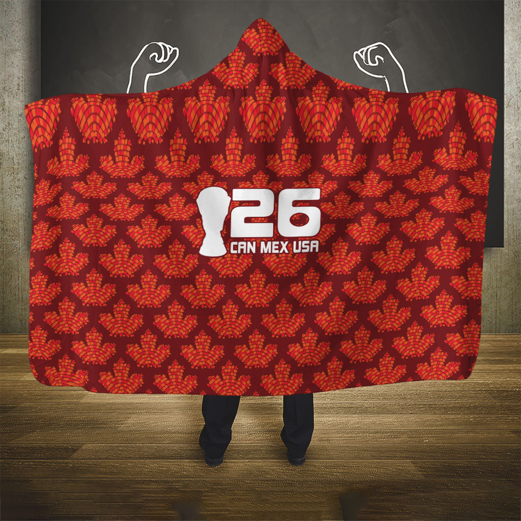 2026 World Football Host Country Canada Hooded Blanket