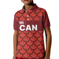 2026 World Football Host Country Canada Custom Kid Polo Shirt