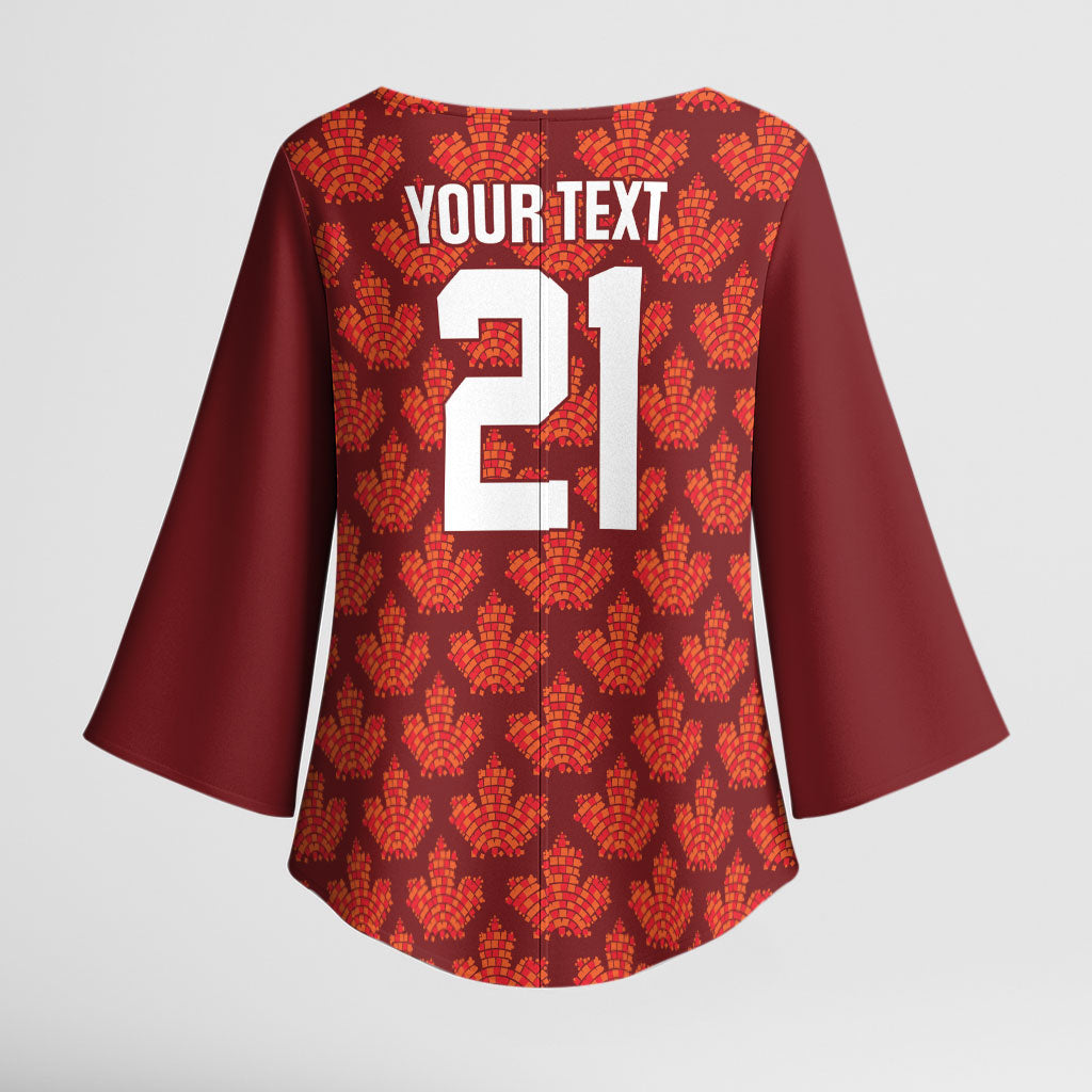 2026 World Football Host Country Canada Custom Kimono Sleeve Blouse