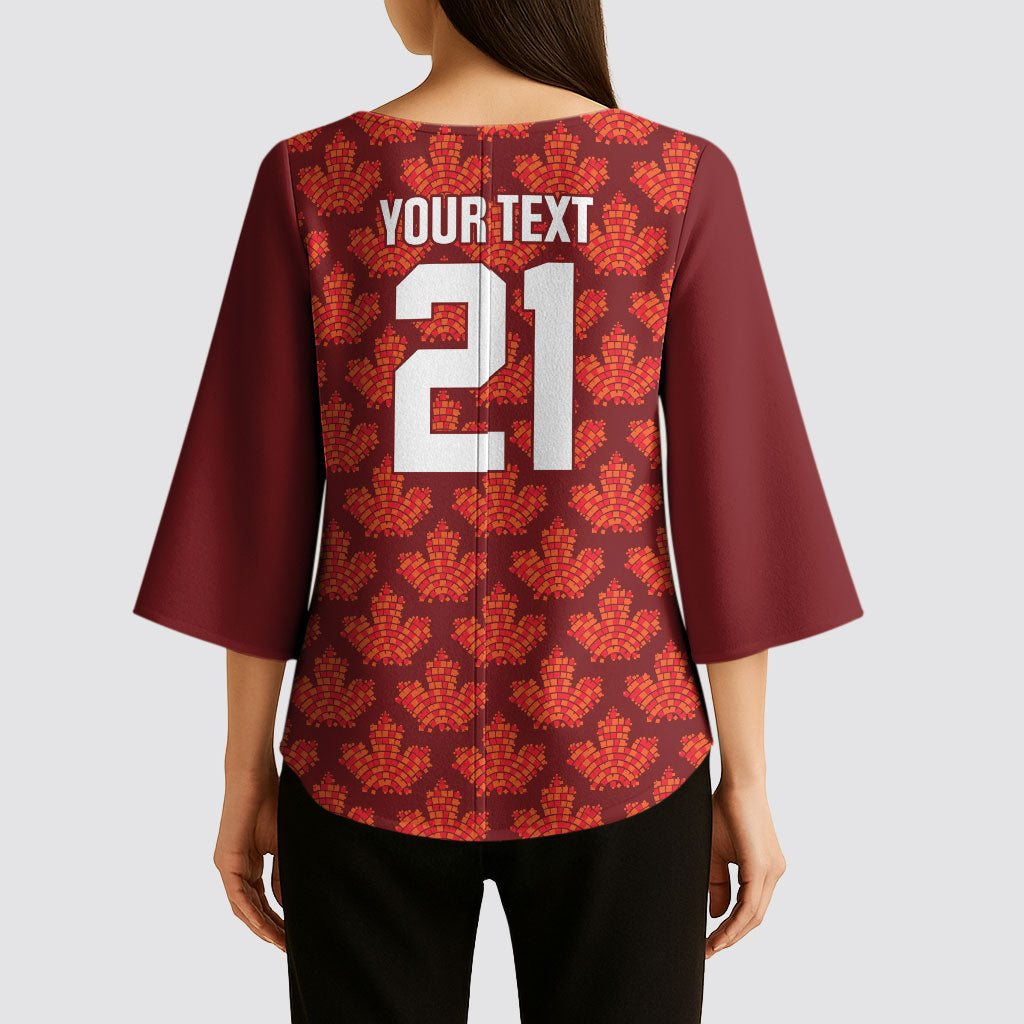 2026 World Football Host Country Canada Custom Kimono Sleeve Blouse
