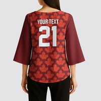 2026 World Football Host Country Canada Custom Kimono Sleeve Blouse