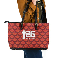2026 World Football Host Country Canada Leather Tote Bag