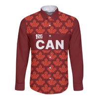 2026 World Football Host Country Canada Custom Long Sleeve Button Shirt