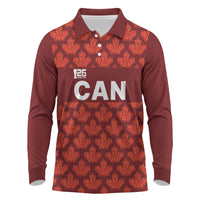 2026 World Football Host Country Canada Custom Long Sleeve Polo Shirt