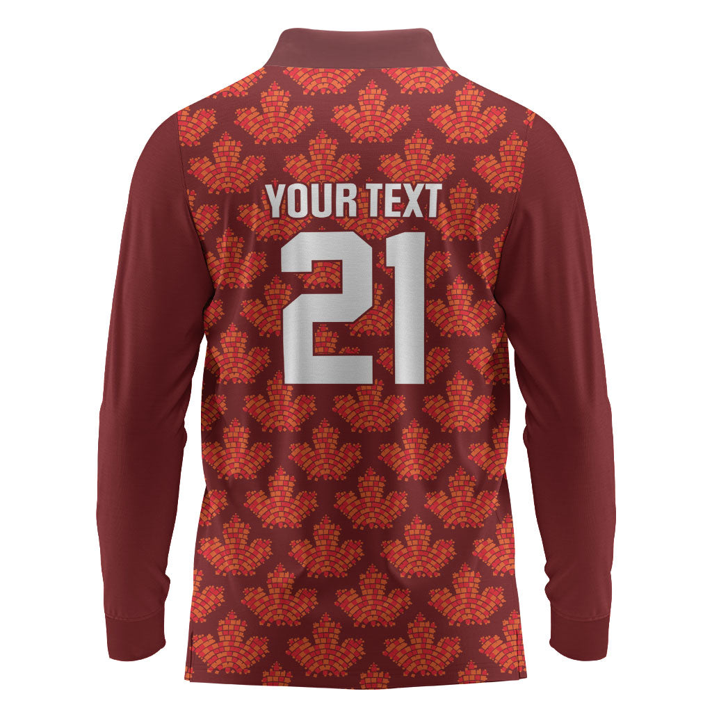 2026 World Football Host Country Canada Custom Long Sleeve Polo Shirt