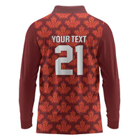 2026 World Football Host Country Canada Custom Long Sleeve Polo Shirt