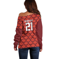 2026 World Football Host Country Canada Custom Off Shoulder Sweater