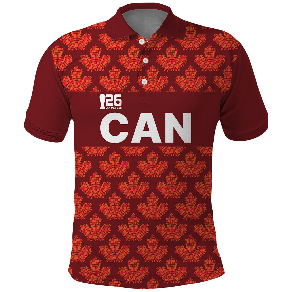 2026 World Football Host Country Canada Custom Polo Shirt
