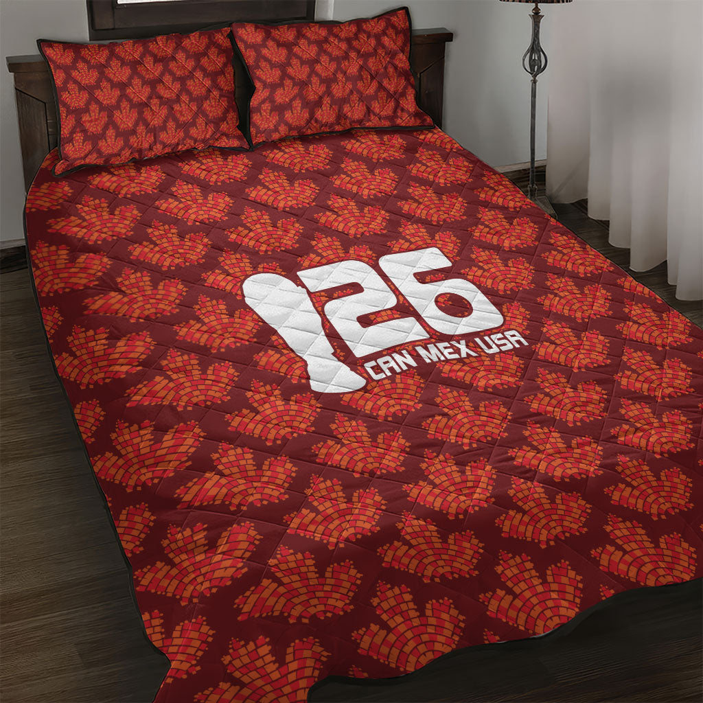 2026 World Football Host Country Canada Quilt Bed Set