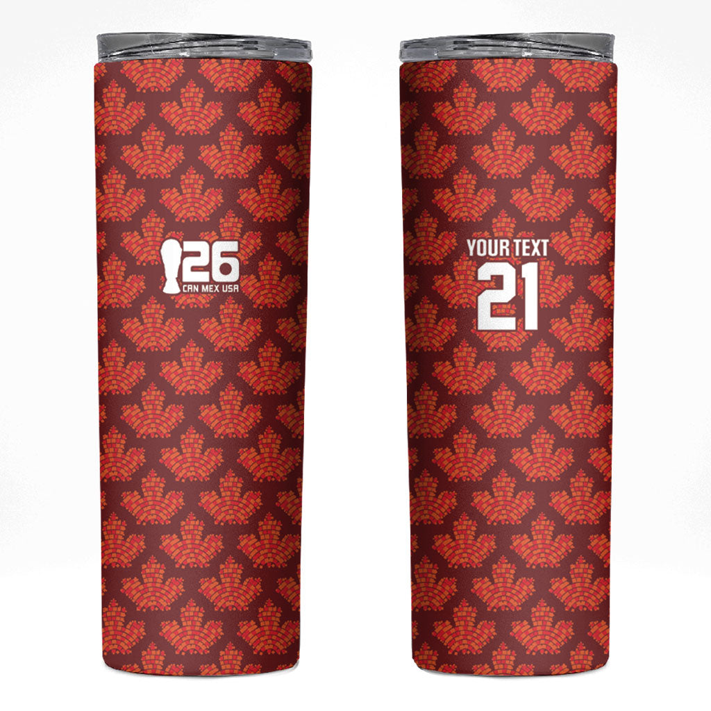 2026 World Football Host Country Canada Custom Skinny Tumbler