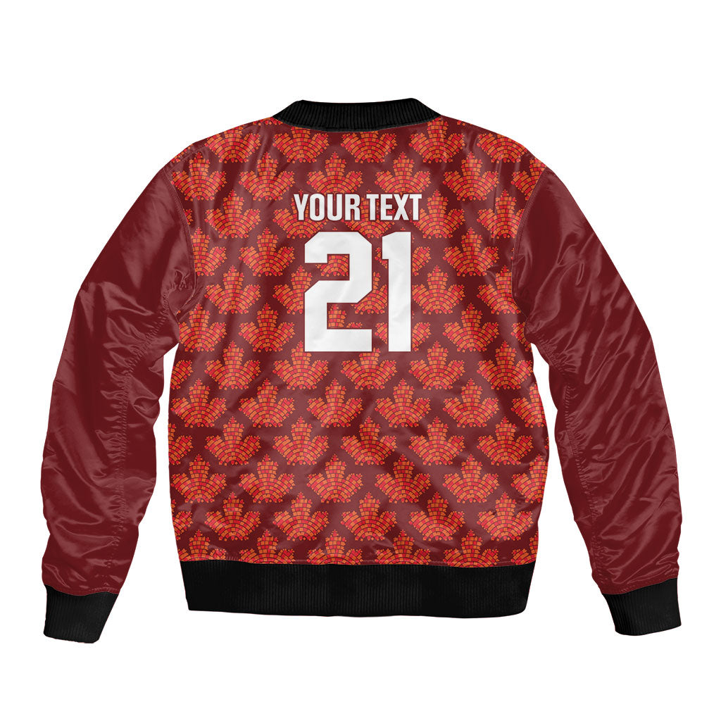 2026 World Football Host Country Canada Custom Sleeve Zip Bomber Jacket