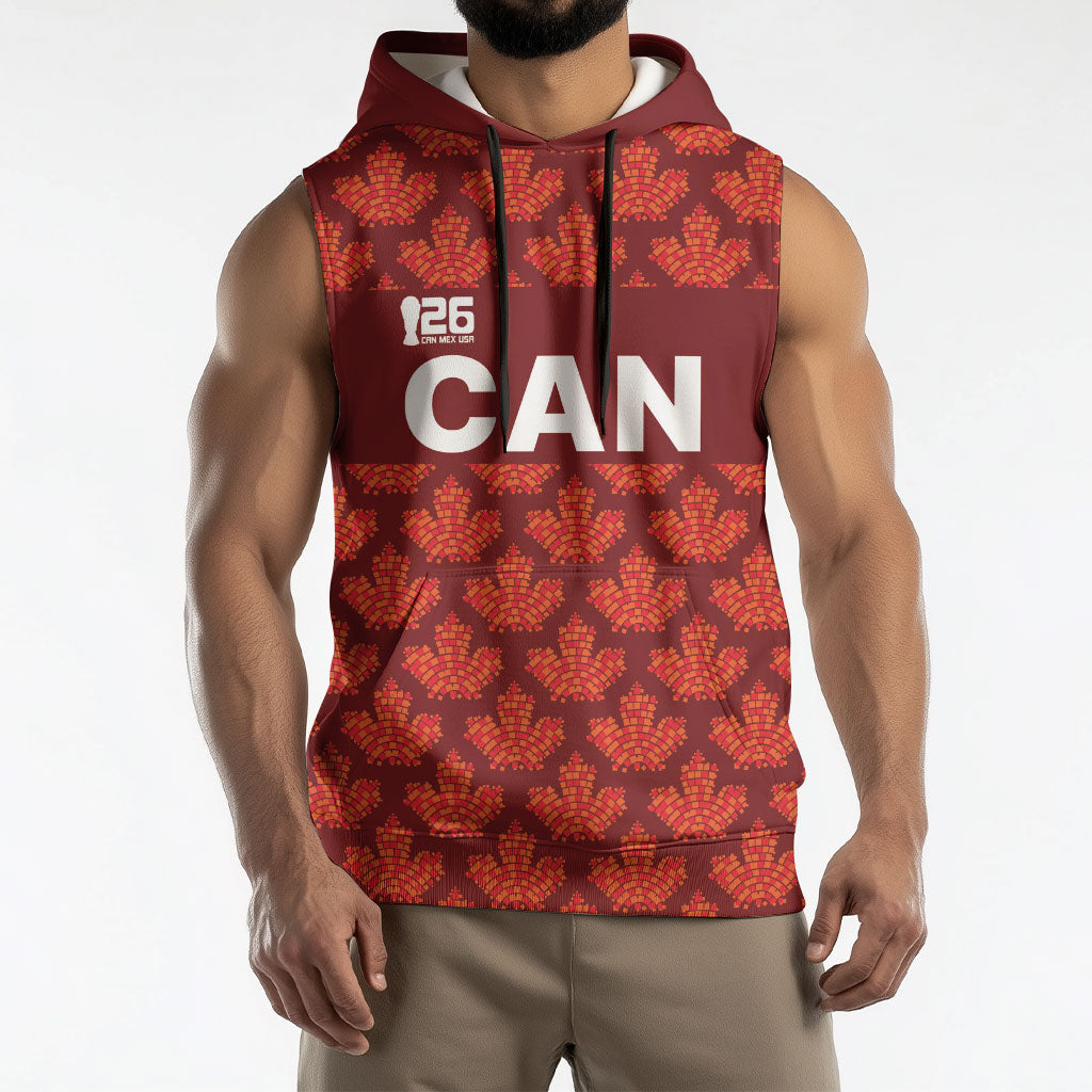 2026 World Football Host Country Canada Custom Sleeveless Hoodie
