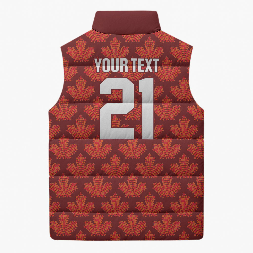 2026 World Football Host Country Canada Custom Sleeveless Puffer Jacket