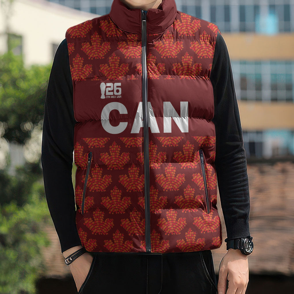 2026 World Football Host Country Canada Custom Sleeveless Puffer Jacket