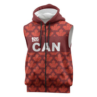 2026 World Football Host Country Canada Custom Sleeveless Zip Hoodie