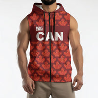 2026 World Football Host Country Canada Custom Sleeveless Zip Hoodie