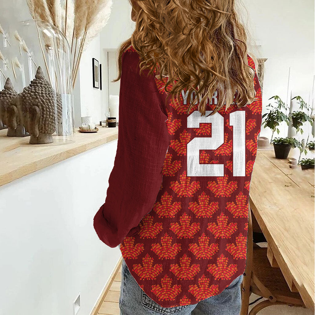 2026 World Football Host Country Canada Custom Women Casual Shirt