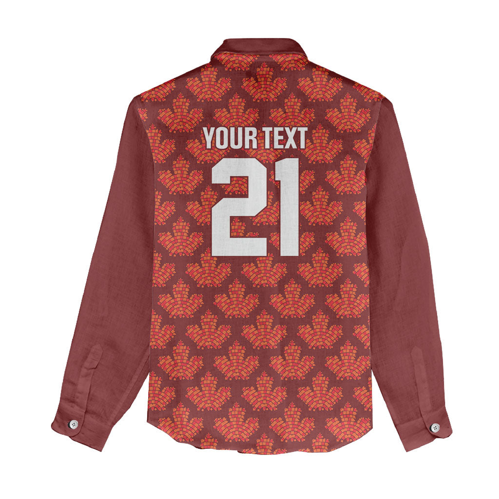 2026 World Football Host Country Canada Custom Women Casual Shirt