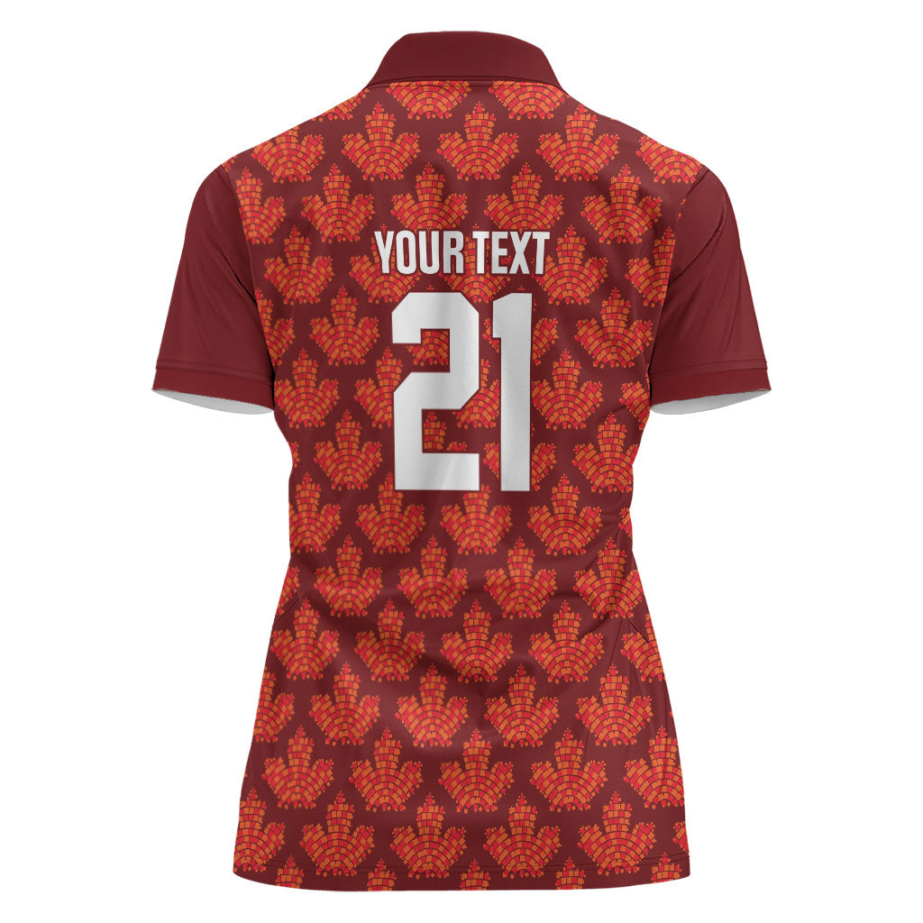 2026 World Football Host Country Canada Custom Women Polo Shirt