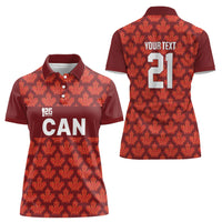 2026 World Football Host Country Canada Custom Women Polo Shirt