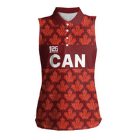 2026 World Football Host Country Canada Custom Women Sleeveless Polo Shirt