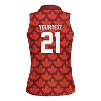 2026 World Football Host Country Canada Custom Women Sleeveless Polo Shirt