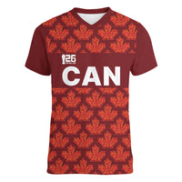 2026 World Football Host Country Canada Custom Women V-Neck T-Shirt