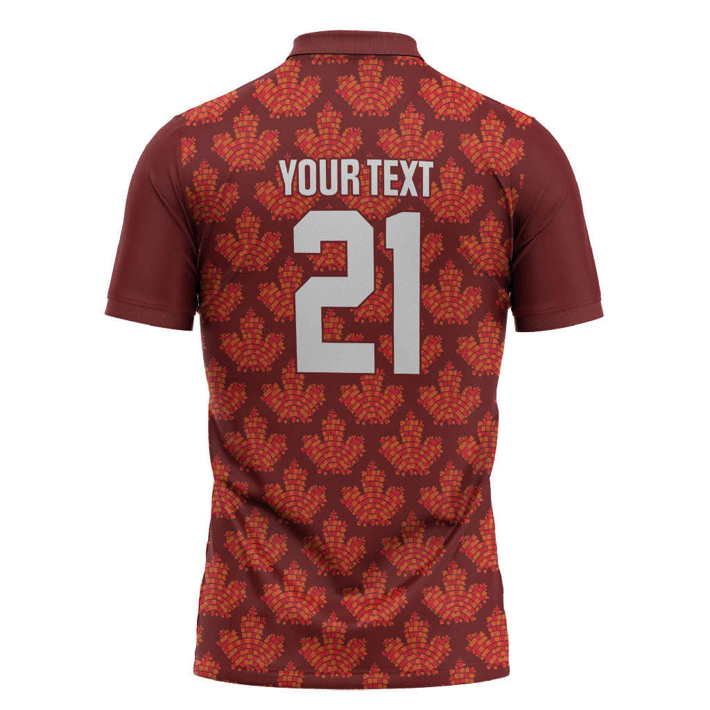 2026 World Football Host Country Canada Custom Zipper Polo Shirt