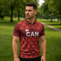 2026 World Football Host Country Canada Custom Zipper Polo Shirt