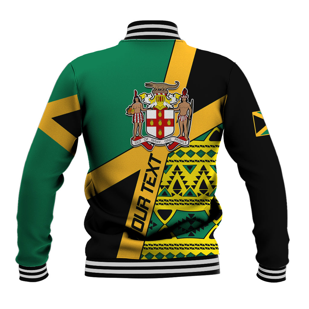 Personalised Jamaica Baseball Jacket Ethnic Style In Jamaican Flag LT9 - Wonder Print Shop