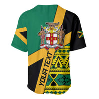 Personalised Jamaica Baseball Jersey Ethnic Style In Jamaican Flag LT9 - Wonder Print Shop