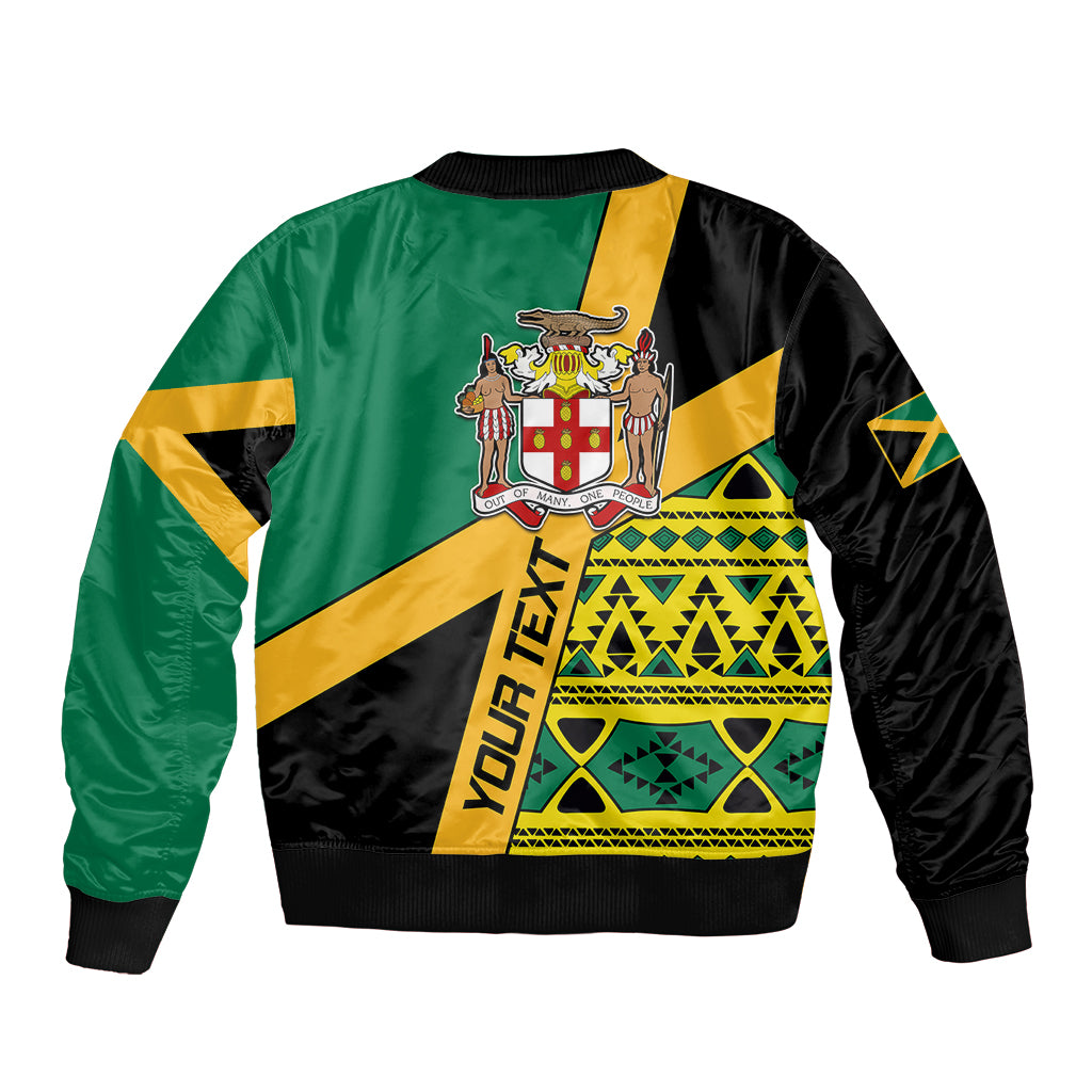 Personalised Jamaica Bomber Jacket Ethnic Style In Jamaican Flag LT9 - Wonder Print Shop