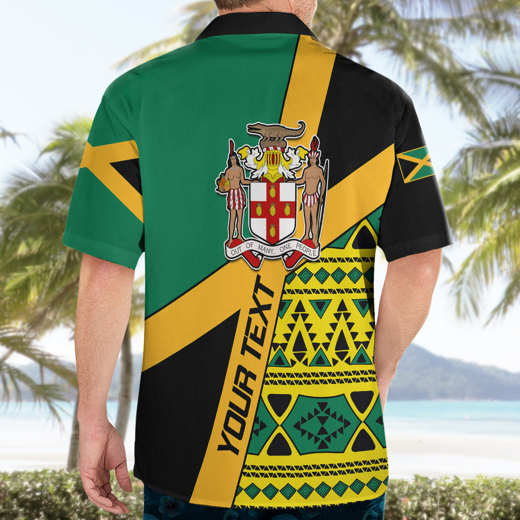Personalised Jamaica Hawaiian Shirt Ethnic Style In Jamaican Flag - Wonder Print Shop