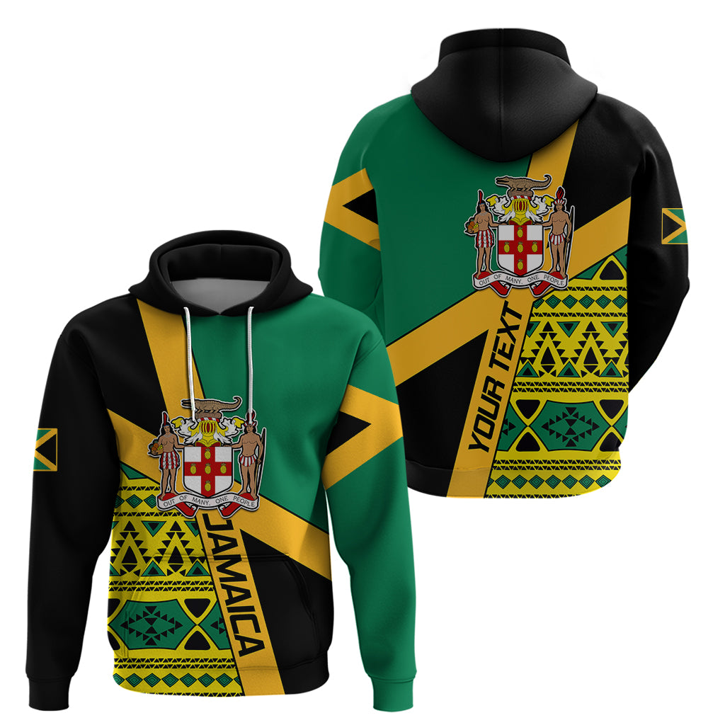 Personalised Jamaica Hoodie Ethnic Style In Jamaican Flag - Wonder Print Shop