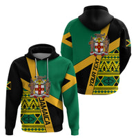 Personalised Jamaica Hoodie Ethnic Style In Jamaican Flag - Wonder Print Shop