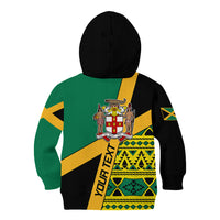 Personalised Jamaica Kid Hoodie Ethnic Style In Jamaican Flag - Wonder Print Shop